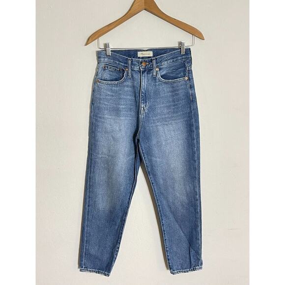 Madewell 26 Jeans The Momjean Downey Wash High Rise Stretch Denim ag375 - Picture 2 of 9